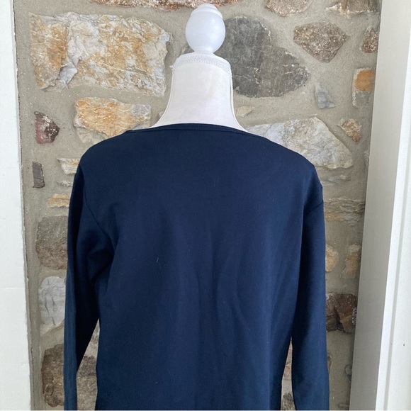 NWT Draper James Solid Tulip Long Sleeve Ponte Dress in Nassau Navy Sz Medium - Picture 10 of 12